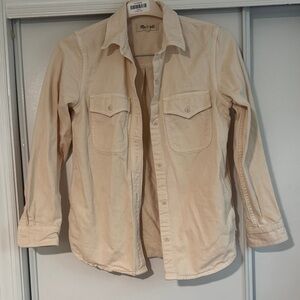 Madewell Light Cream Button-Up Shirt Jacket